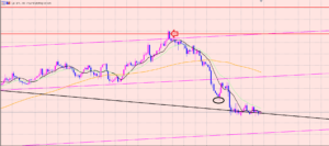ポンド円　ラインに張り付く動き♫