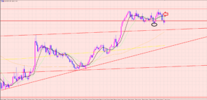 ユーロ円　レジポイントで下落♫
