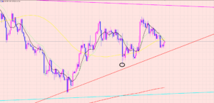 ドル円　ライン際の判断♡