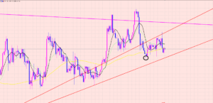ドル円　レジスタンスで下落♡